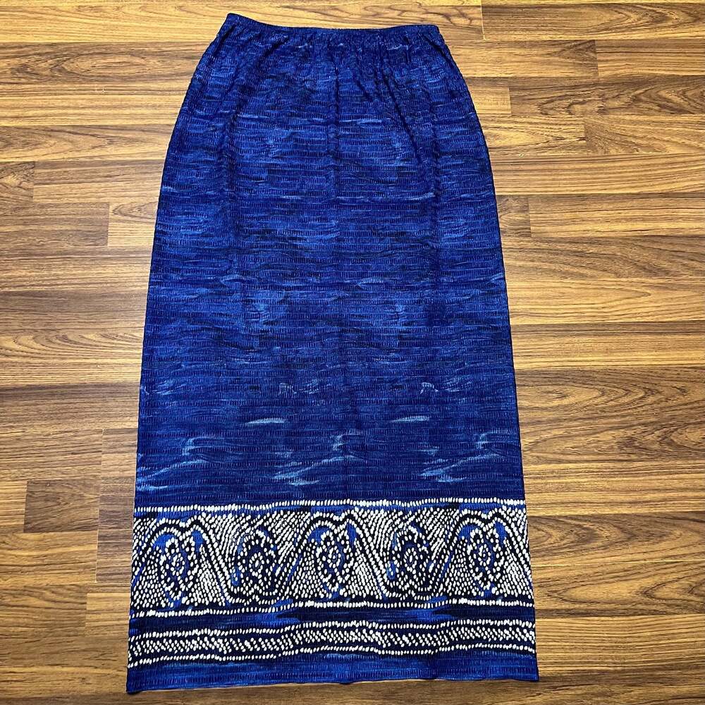Pleat Pleat by Rafael Skirt Blue Beachwear Maxi Skirt or Casual Skirt